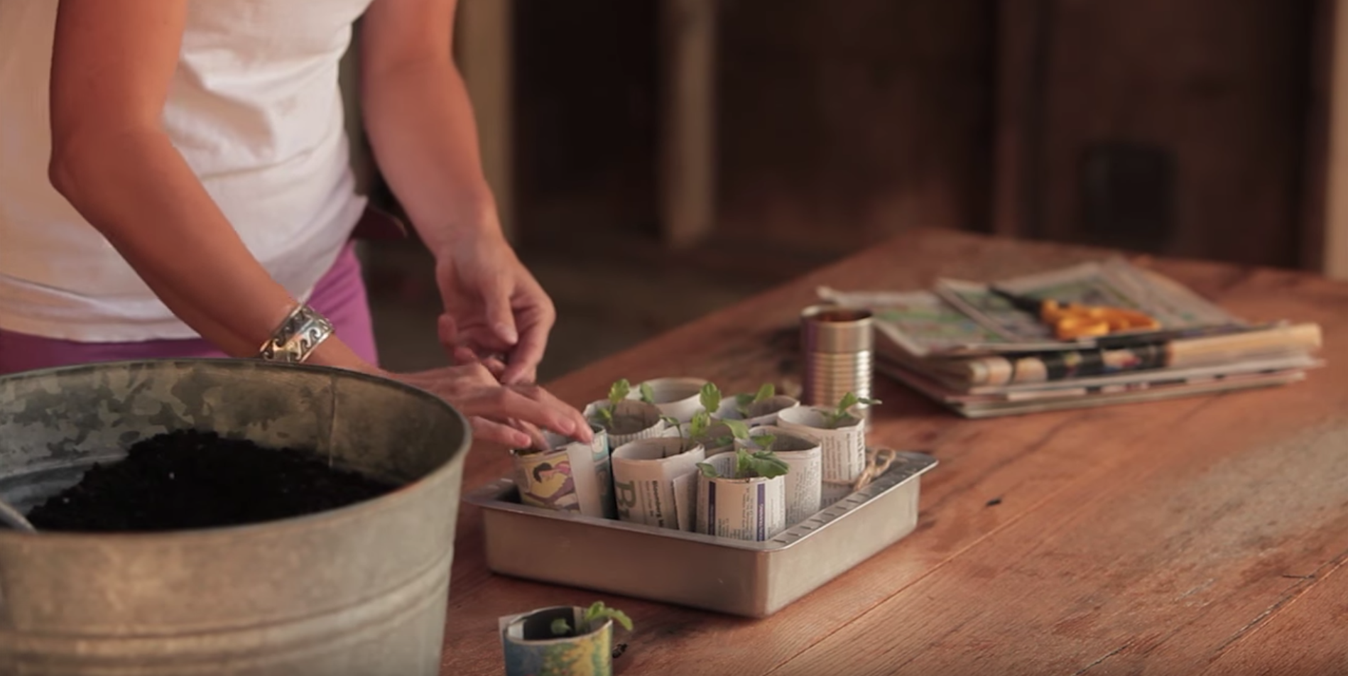 Making Paper Pots For Starting Seeds