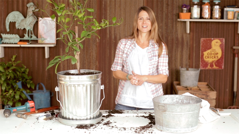How To Make a Trash Can Planter