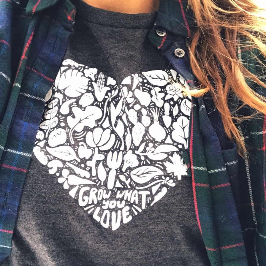 Grow What You Love Heart T-Shirt